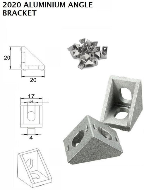 2020 Cast Aluminium V-Slot Extrusion L Shape Corner Joint Right Angle Bracket [78302]