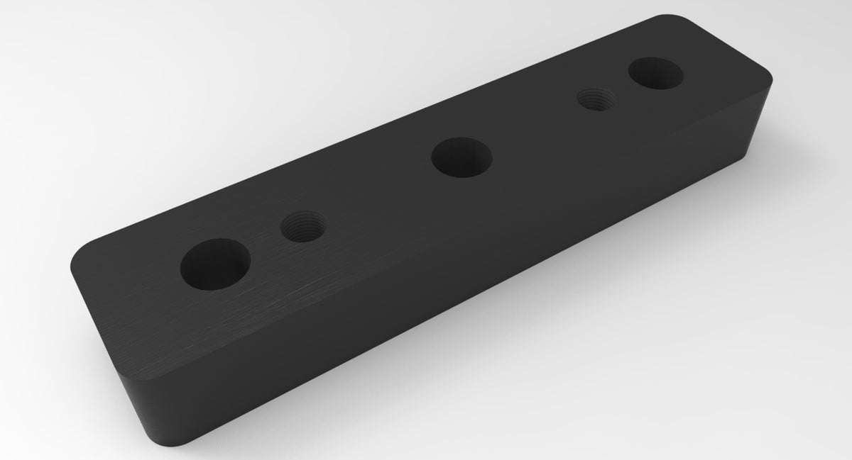 SPACER BLOCK V SLOT FOR CNC , 3D PRINTER , CBEAM ALUMINIUM ANODIZED BLACK [78327]
