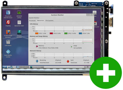 ODROID VU7A Plus: 7inch 1024 x 600 HDMI display with Multi-touch [77703]