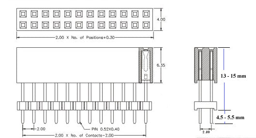 Odroid 30pin and 12pin Dual Header Sockets [77733]