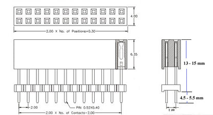 Odroid 30pin and 12pin Dual Header Sockets [77733]