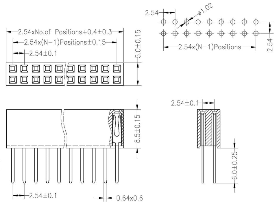 2x20pin Female Header [77779]