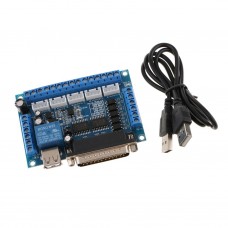 MACH3 CNC 5 axis interface breakout board for stepper motor driver CNC mill AL [78206]