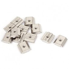 M3 30 Series Metal T-slot Nut Sliding Block Slot Nuts Silver Tone 10pcs [78314]